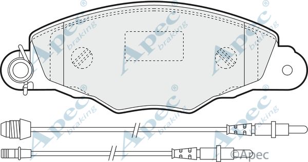 APEC BRAKING Piduriklotsi komplekt,ketaspidur PAD1144